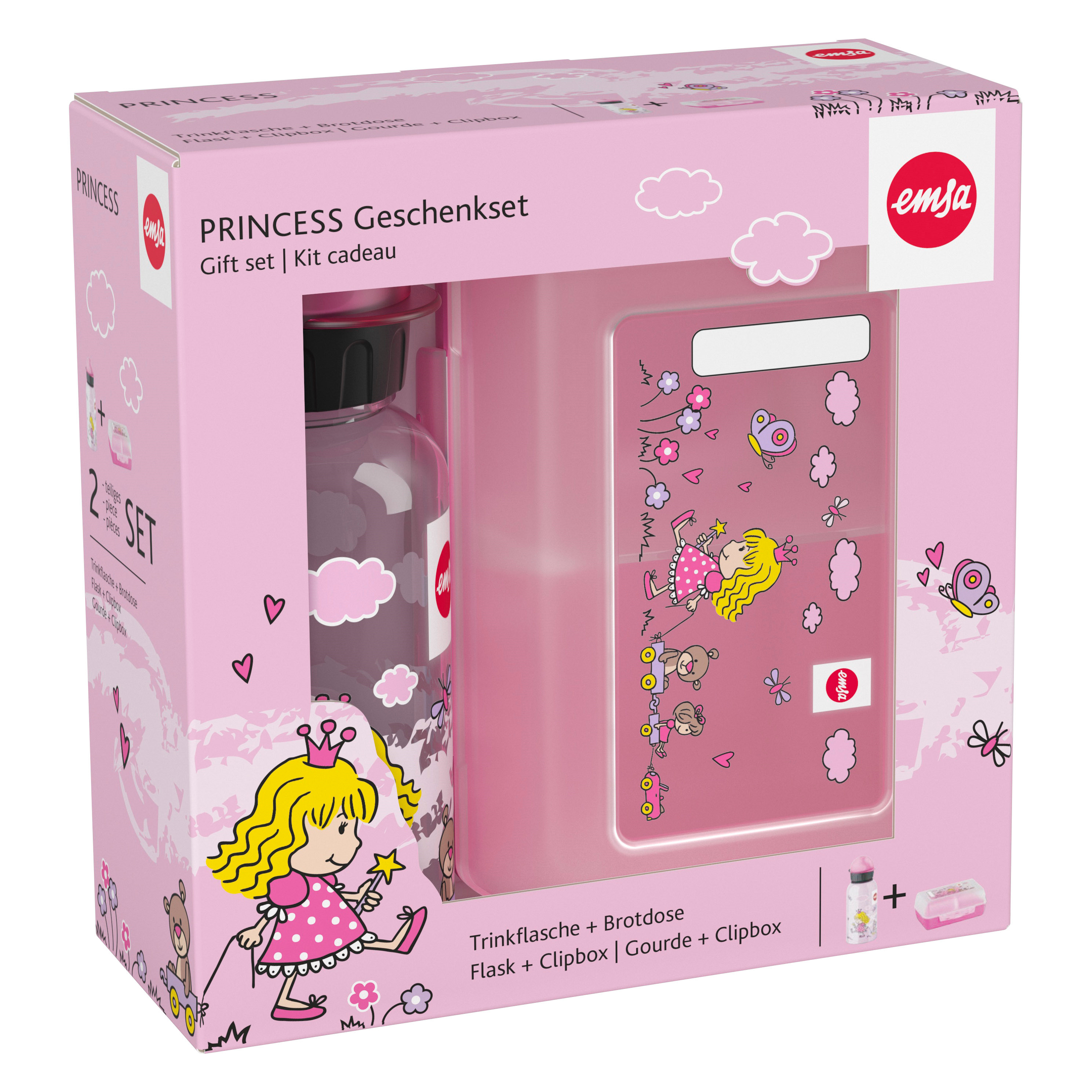 EMSA KIDS SET TRITAN Geschenkset Trinkflasche und VARIABOLO Clipbox
