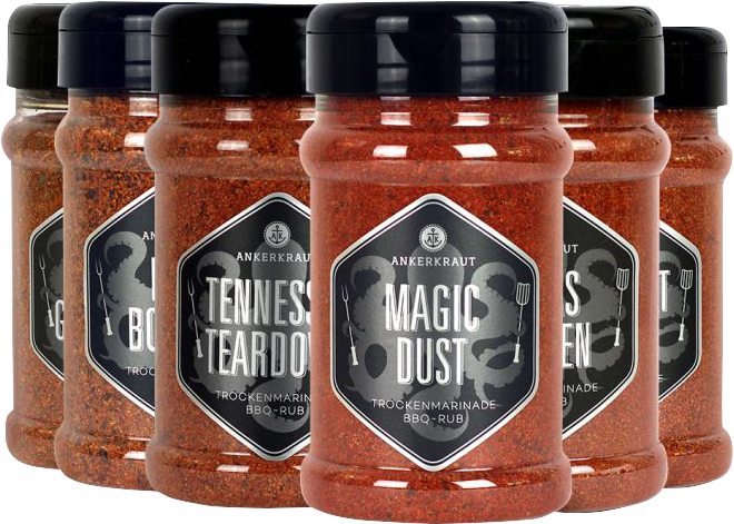 Ankerkraut Gewürzset "BBQ Rub" mit 6 Streuern