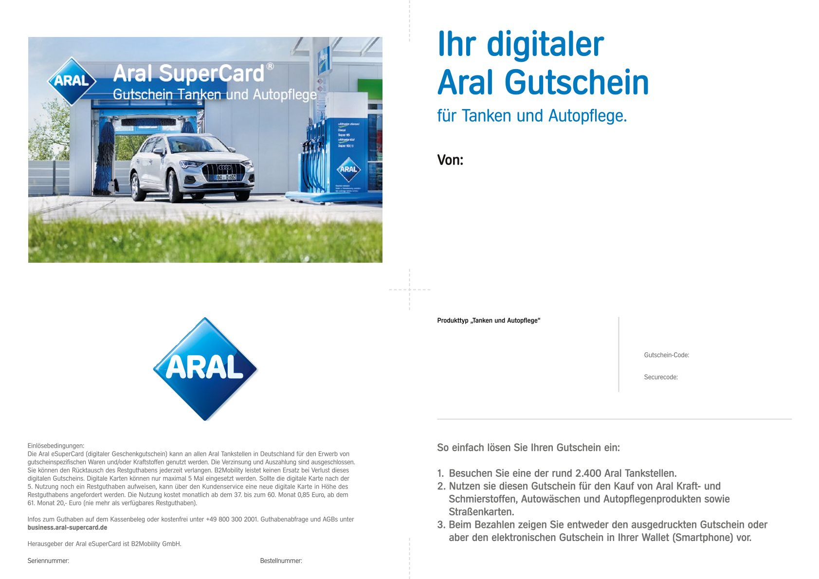 ARAL Tank-Gutscheine