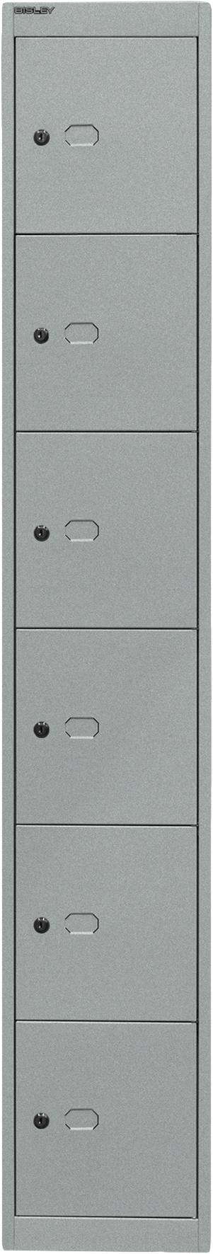 Bisley Garderoben- & Schließfachsystem "Office" 6 Fächer, silber