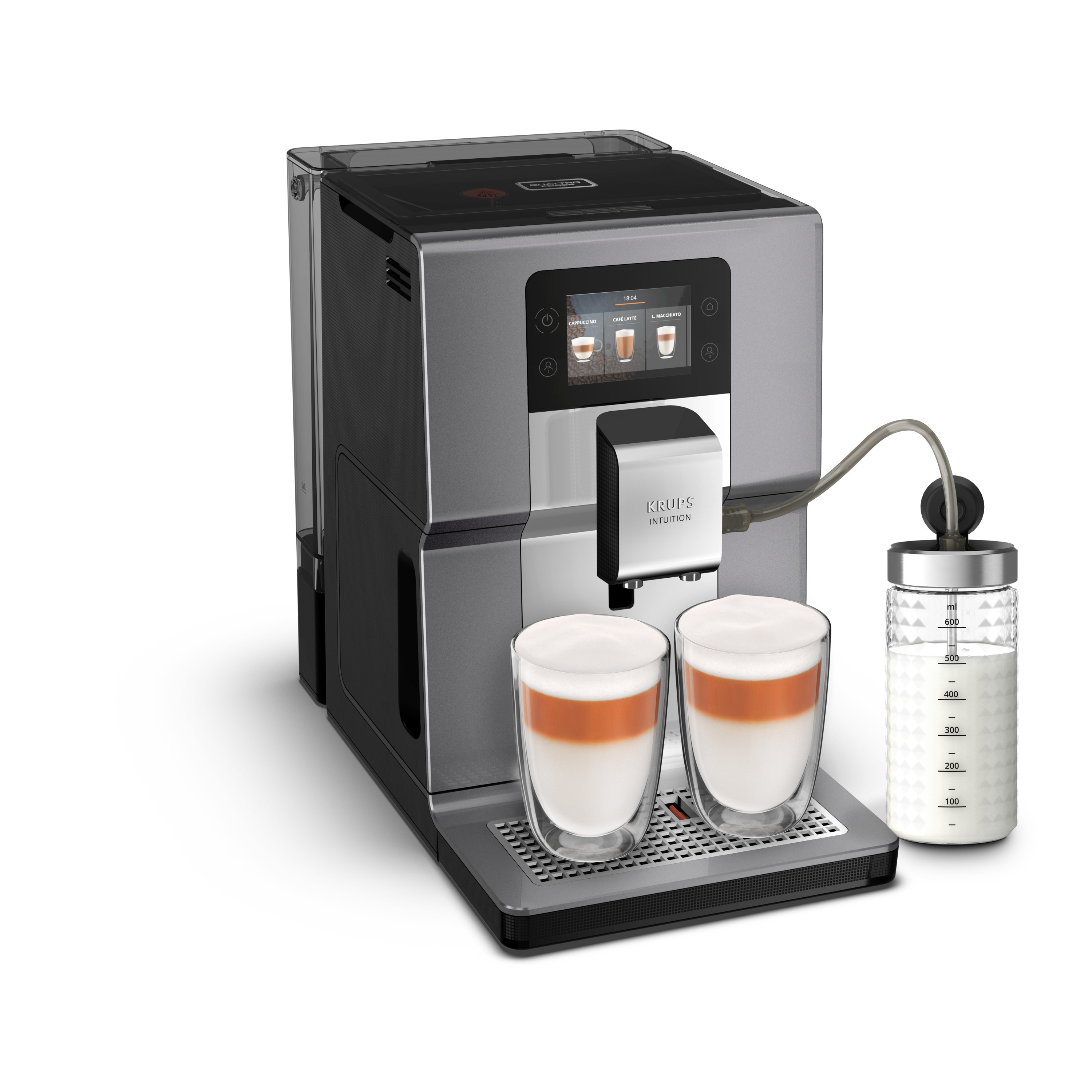 KRUPS Kaffeevollautomat INTUITION PREFERENCE, EA875E, silber grau