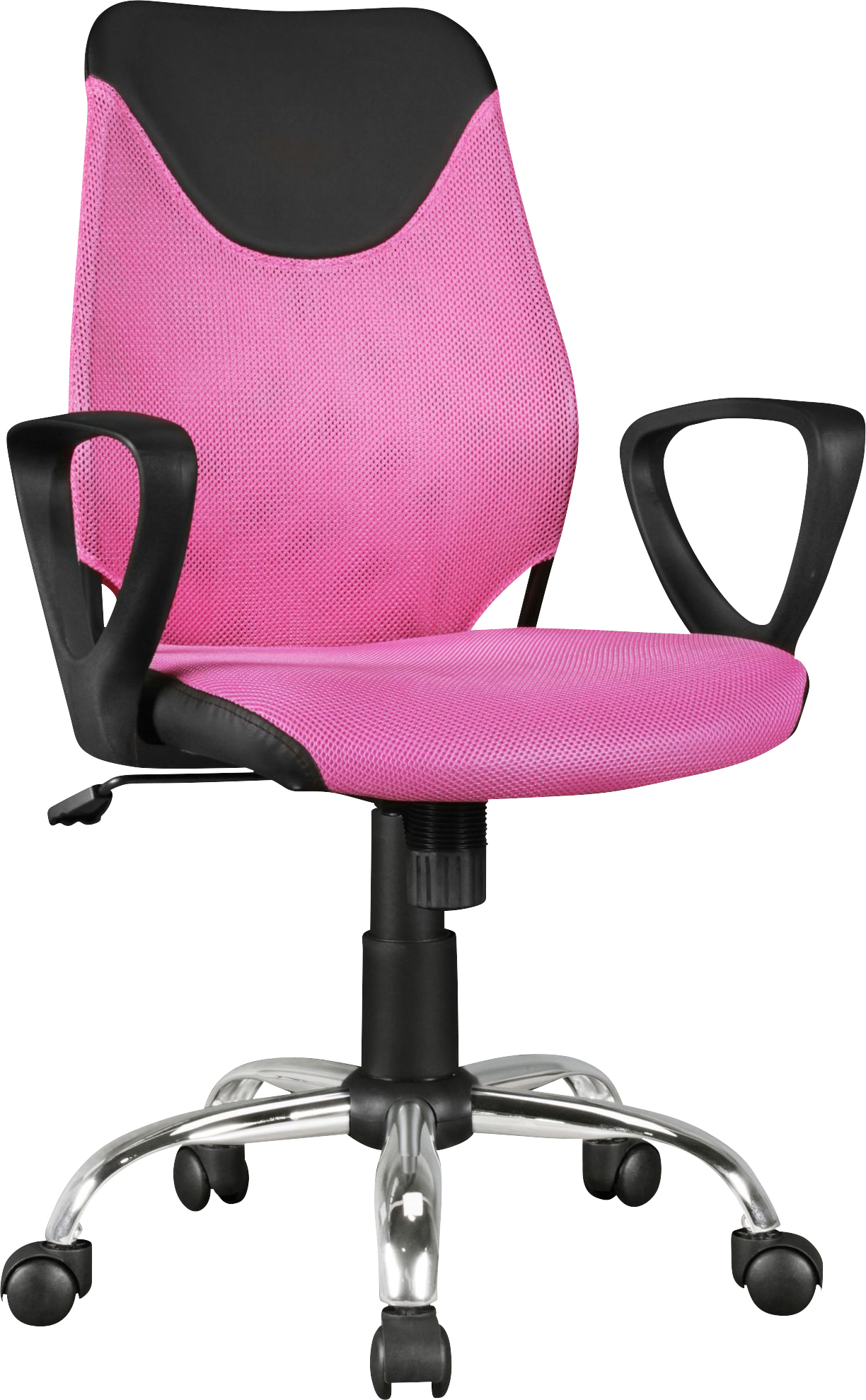 Amstyle Kinderdrehstuhl "KiKA", schwarz/pink